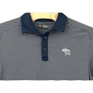 Callaway Men's Navy & White Striped Polo Shirt